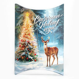 Цена за 5 шт. Коробка новогодняя складная фигурная Олень, 11 х 8 х 2 см - Дарите счастье фото 3