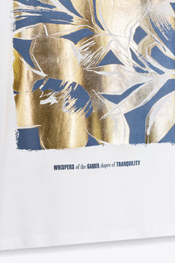 T-SHIRT WITH METALLIC PRINT - Zara фото 5