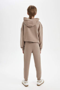 Тканые школьные спортивные штаны с маркировкой для мальчиков - Defacto фото 6