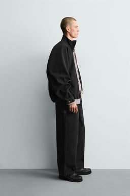 CAZADORA BOMBER BOXY FIT ALGOD?N / Negro - Zara фото 4
