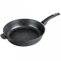 Сковорода с тефлоновым покрытием д28см "Гранит", h7см, s0,42см, ручка из термостойкого пластика (Россия)