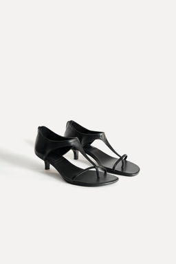 LEATHER KITTEN HEEL SANDALS 50TH ANNIVERSARY - Zara фото 2