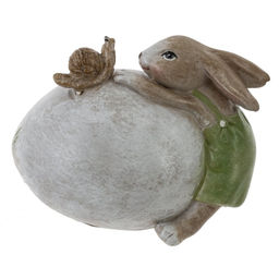 Фигурка декоративная "Заяц с яйцом", L8 W5 H6,5 см