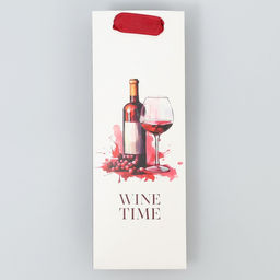 Пакет под бутылку Время винишка, 9 х 25 х 8.9 см - Дарите счастье фото 5