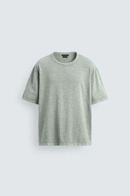 CAMISETA PUNTO ESTRUCTURA FLAM? / Azul claro - Zara фото 6