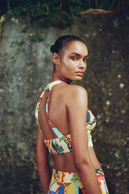 PRINTED CROP TOP - Zara фото 4