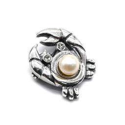 Брошь маленькая Краб из мельхиора 18*22мм