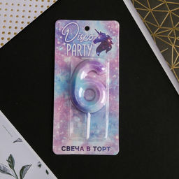 Свеча-цифра в торт 6