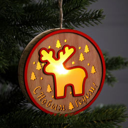 Ёлочная игрушка Олень, 13.5 см, 1 LED, от батареек, свечение тёплое белое - Luazon lighting фото 2