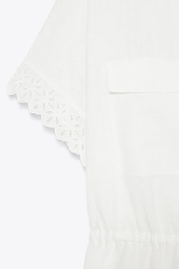 RAMIE SHIRT WITH LACE TRIM - Zara фото 5