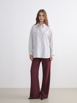 ?izgili Oversize Kad?n G?mlek Tunik
