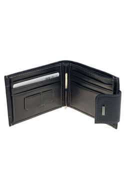 Портмоне мужское из натуральной кожи, цвет черный - Greta фото 2