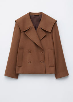 Chaqueta de lana de doble botonadura