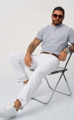 Поло Fine Joyce F511-07-104 серый хлопок с нейлоном  фото 5