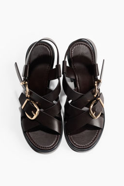 Sandalias de tac?n con hebillas decorativas - H&m фото 3