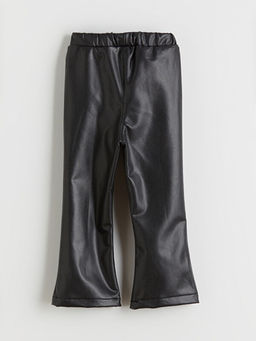 Beli Lastikli Deri G?r?n?ml? K?z ?ocuk Pantolon