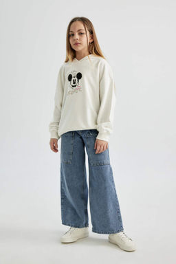 Толстовка с капюшоном для девочек Disney Mickey & Minnie Relax Fit - Defacto фото 5