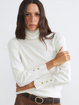 Bal?k?? Yaka Kad?n Triko Kazak