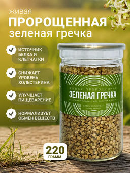 Живая пророщенная ЗЕЛЕНАЯ ГРЕЧКА