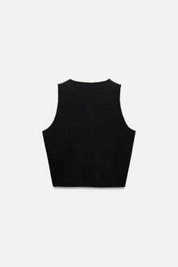 PLAIN KNIT CROP TOP - Zara фото 24