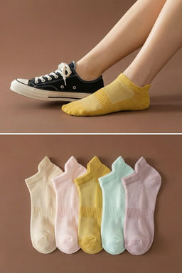 Hardal 5li Paket Pamuklu Orme Spor Yoga Corap TWOAW20CO0011