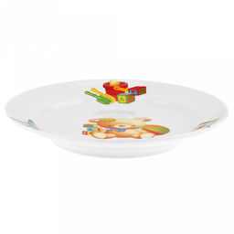 Тарелка мелкая фарфоровая "Любимые игрушки" д175мм, h25мм, гладкий край (Россия)