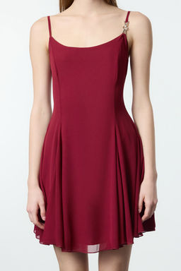 TRENDYOLMILLA Siyah A-Kesim Astarl? Dokuma Sifon K?sa Abiye Gece Elbise TPRSS23EL00033  фото 28