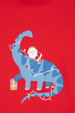 К 1541/насыщенно-красный,динозавры пижама д/дет яс - Crockid фото 3