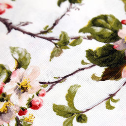 Скатерть 240х145см "Яблоневый цвет", длина стола до 200см, на 10-12 персон, хлопок "Комфорт" 171г/м2, упаковка классическая, пакет ПВХ 25х41см, "Домашняя мода" (Россия)