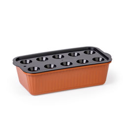 Цена за 2 шт. Лоток для выращивания зеленого лука коричневый М6716