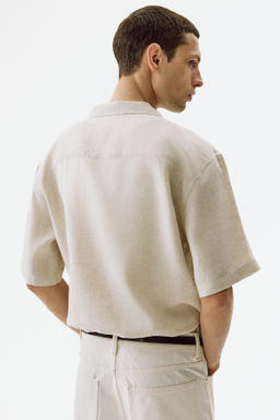 Camisa resort de lino Relaxed Fit - H&m фото 9