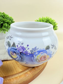 Сахарница Lavenir "Сиреневый букет" 600 мл, 12,5 см HC210-P85 с ложкой доломит 54691