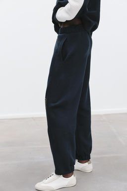 EMBROIDERED NUMBER PLUSH TROUSERS - Zara фото 3