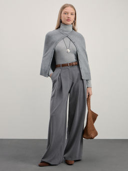 Джемпер с высоким воротником в риб / Zarina  фото 2