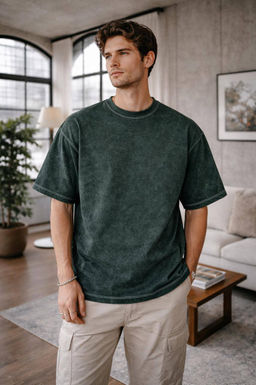 KM1877 Футболка (хлопок) ХАКИ