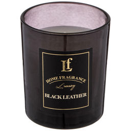 Свеча ароматизированная Lefard Black Leather в стакане 6×7,5 см