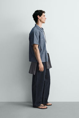 CAMISA CHAMBRAY DENIM / Azul medio - Zara фото 4