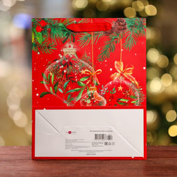 Пакет подарочный Новогодний привет ,люкс 26 х 32 х 12 см - Simaland фото 6