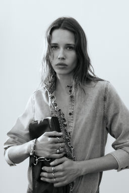 Camisa denim con ribetes de volante - H&m фото 2