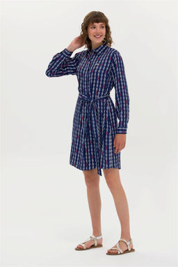 Женское темно-синее плетеное платье - U.s. polo assn фото 8