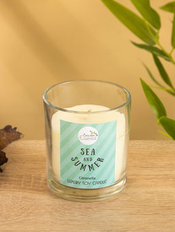Свеча с кристаллом внутри Sea and Summer Citronella, 120 г, соевый воск, цитронелла