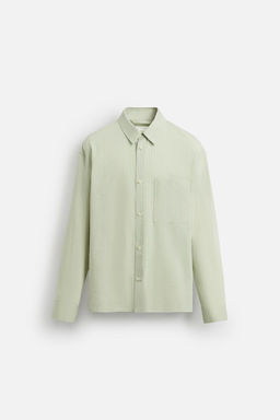 TEXTURED STRIPE SHIRT - Zara фото 7