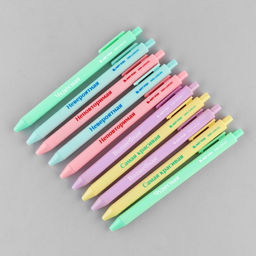 Цена за 10 шт. Ручка прикол шариковая синяя паста автоматическая 0.7 мм МИКС надписей Волшебная