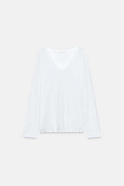 CAMISETA OVERSIZE ALGOD?N / Blanco - Zara фото 3