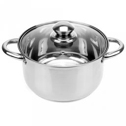 Кастрюля из нержавеющей стали Greta 2,5л, д15см, h11см, s0,4см, стеклянная крышка, Appetite (Китай) - Домашняя мода фото 9