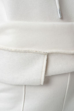 Свитшот из мягкого хлопкового футера с начёсом, молочный - Solo mio фото 8