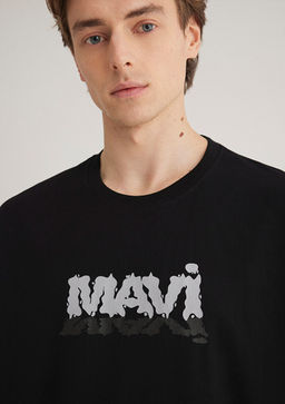 Mavi Logo Bask?l? Siyah Tisort  фото 6