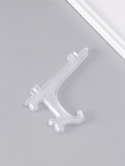 Цена за 2 шт. Подставка для тарелки декоративной d=13-16 см, пластик, 12.5 см, прозрачная, набор 5 шт.