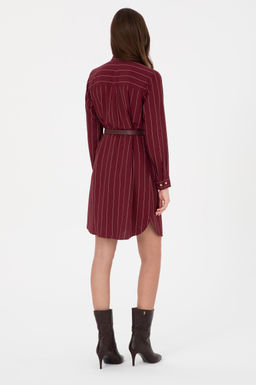 Kad_n Bordo Dokuma Elbise - U.s. polo assn фото 4