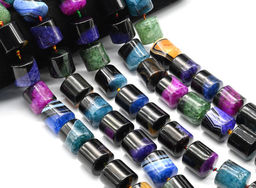 Бусины из агата бразильского цилиндр 19*20мм, 41см, 17 бусин - Радуга камня фото 2